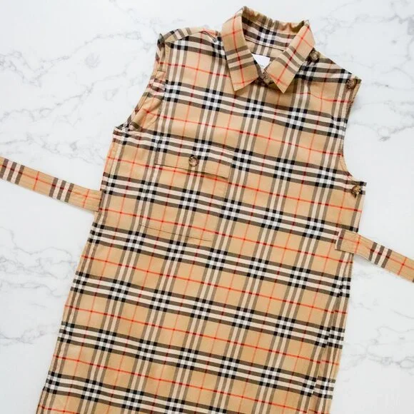 Burberry Karla Vintage Check Sleeveless Shirtdress - Size 10​ US - Picture 8 of 12